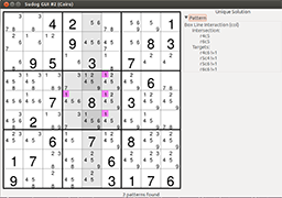 Screenshot of Sudog showing a sudoku pattern
